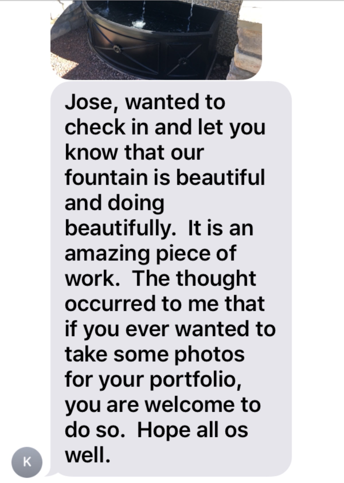 Client feedback