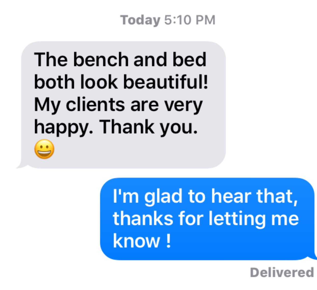 Client feedback